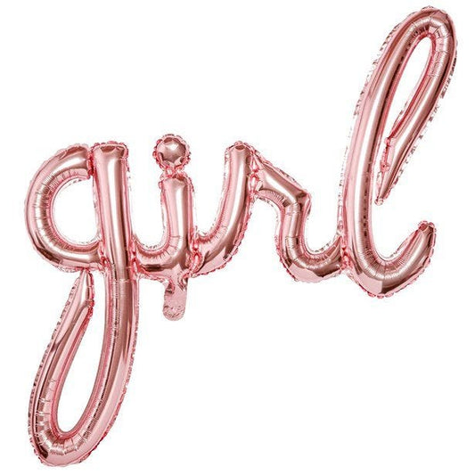 Rose Gold Girl Phrase Balloon - 30" Foil