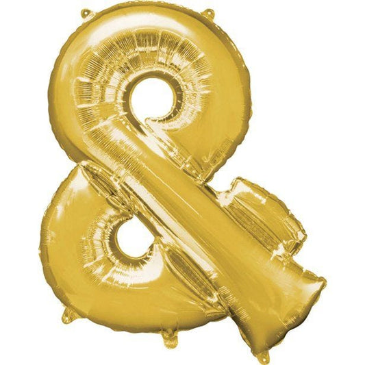 Gold Letter & Balloon - 16" Foil
