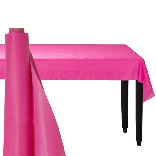 Hot Pink Plastic Banqueting Roll - 30m