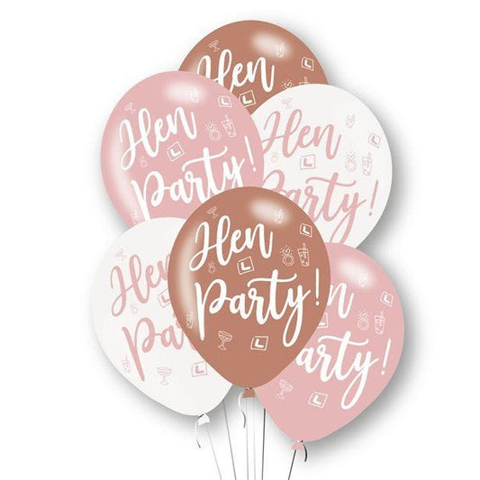 Hen Party Latex Balloons - 11" (6pk)