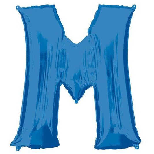 Blue Letter M Air Filled Balloon - 16" Foil