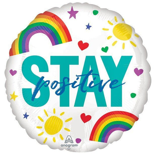 Stay Positive Double Sided Balloon - 18" Foil