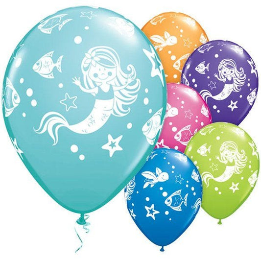 Mermaid Assorted Balloons - 11'' Latex (25pk)