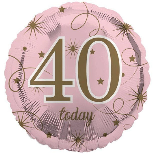 40th Pink Birthday Balloon - 18" Foil