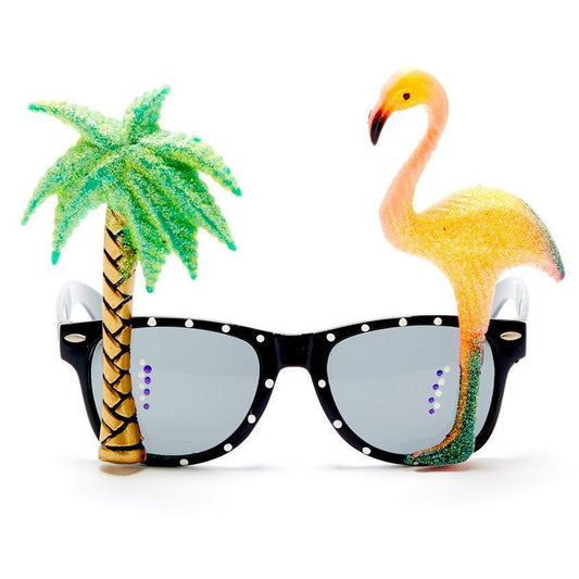Flamingo Palm Tree Glasses