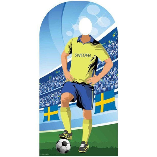 Sweden Football Stand-In Cardboard Photo Prop - 190cm x 96cm