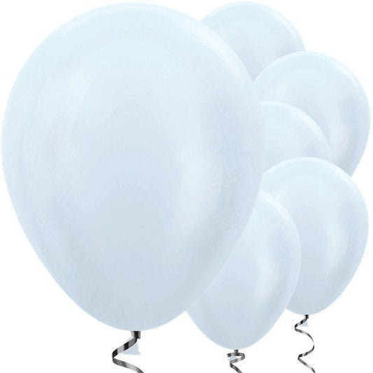 White Satin Balloons - 12" Latex (50pk)
