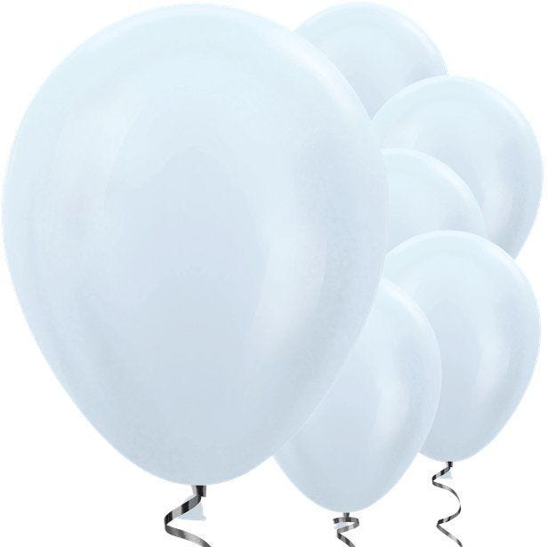 White Satin Balloons - 12" Latex (50pk)