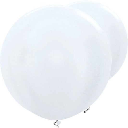 Satin White Giant Balloons - 36" Latex (2pk)