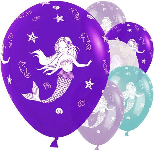Mermaid Balloons - 12" Latex (25pk)