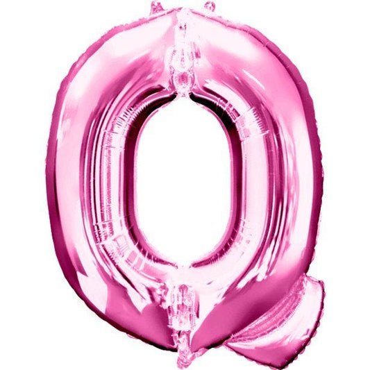 Pink Letter Q Balloon - 34" Foil