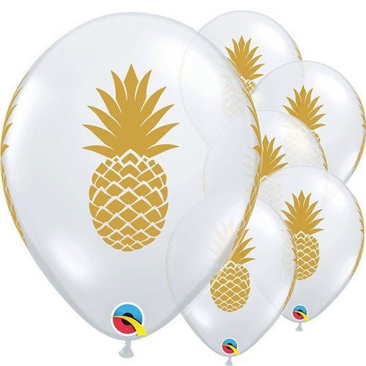 Golden Pineapple Diamond Clear Balloon - 11" Latex (25pk)