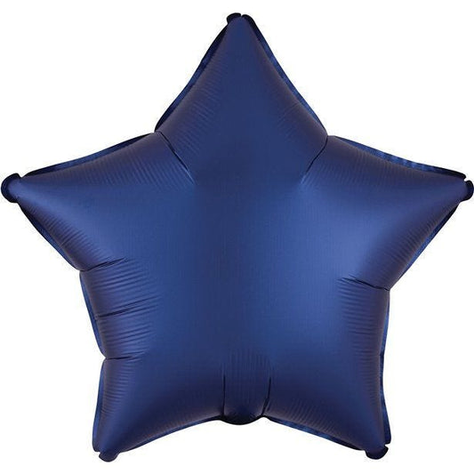 Navy Blue Satin Luxe Star Balloon - 18" Foil