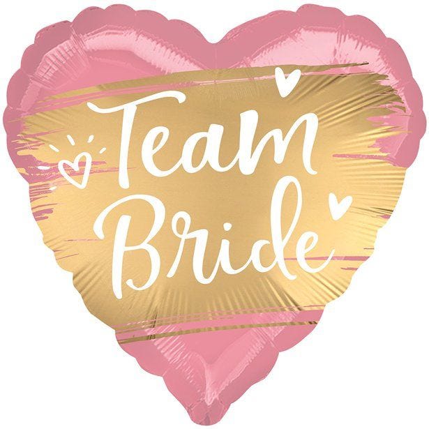 Pink & Gold Team Bride Foil Balloon - 18"