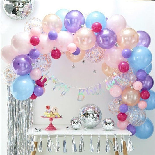 Pastel Balloon Arch - 80 Balloons