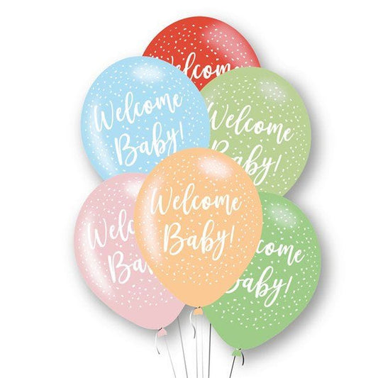 Welcome Baby Latex Balloons - 11" (6pk)