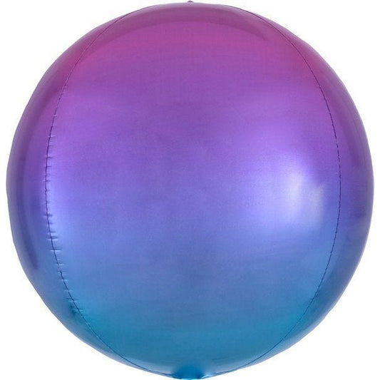 Ombre Red & Blue Orbz Balloon - 16" Foil