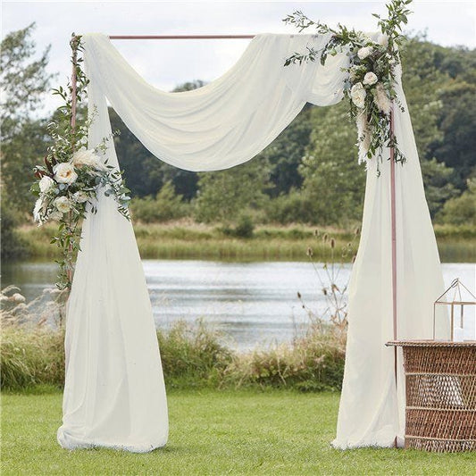 Ivory Draping Voile Backdrop - 6m x 2.5m