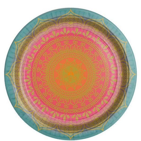 Diwali Assorted Paper Plates - 23cm (8pk)