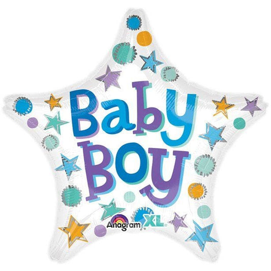 Baby Boy Star Balloon - 18" Foil