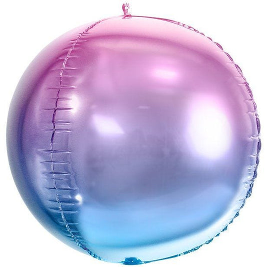 Violet & Blue Ombre Foil Balloon Ball - 14"