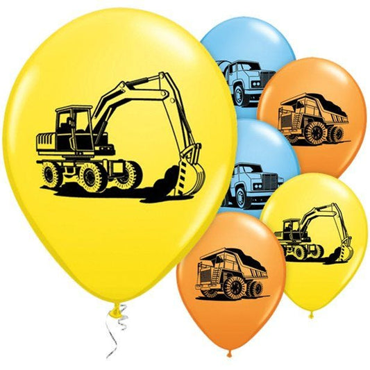Construction Trucks Balloons - 11" Latex (25pk)
