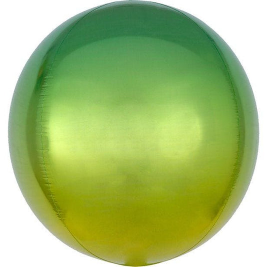 Ombre Yellow & Green Orbz Balloon - 16" Foil