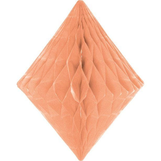 Orange Honeycomb Diamond Decoration - 30cm