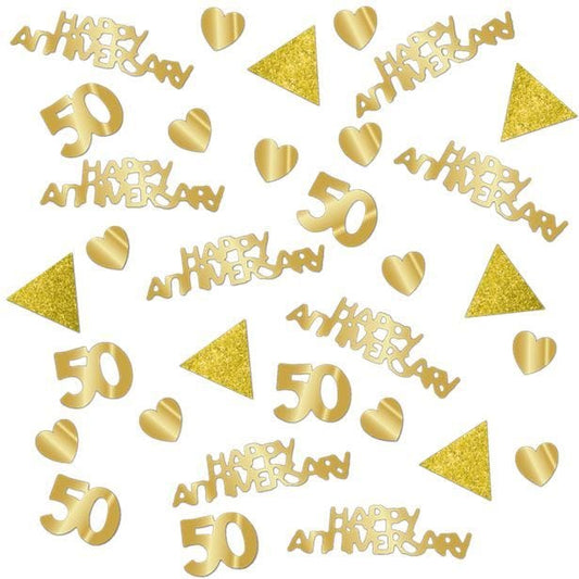 50th Gold Wedding Anniversary Confetti (34g pack)