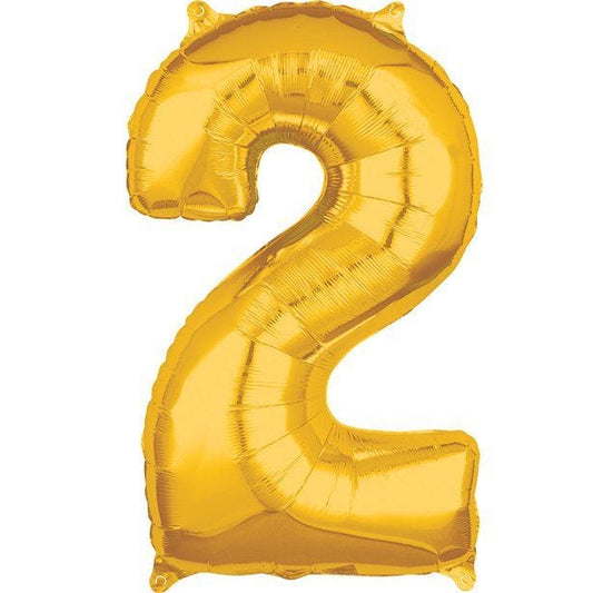 Gold Number 2 Balloon - 26" Foil
