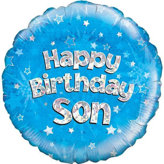 Happy Birthday Son Blue Balloon - 18" Foil