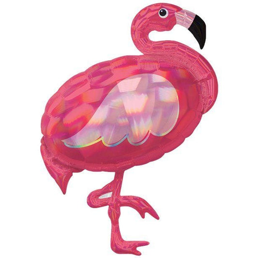 Pink Flamingo Iridescent SuperShape Balloon - 33" Foil