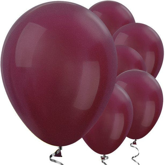 Burgundy Metallic Balloons - 12" Latex Balloons (50pk)