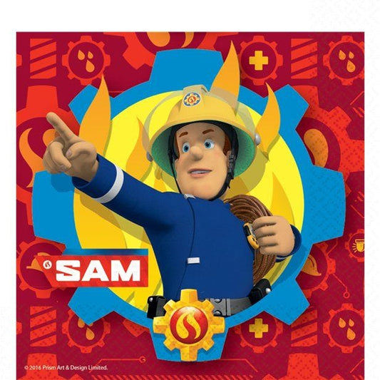 Fireman Sam Paper Napkins - 33cm (16pk)