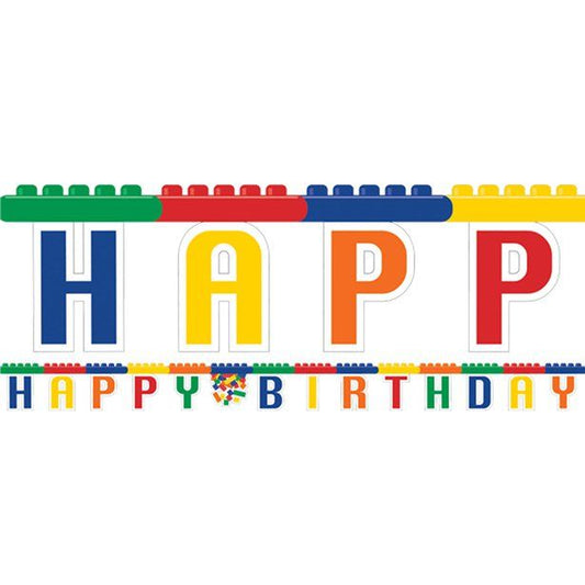 Block Party 'Happy Birthday' Paper Banner - 2.59m