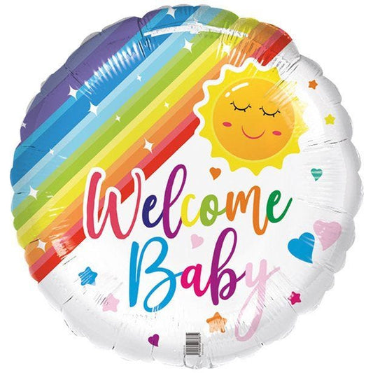 Welcome Baby Rainbow Foil Balloon - 18" Foil