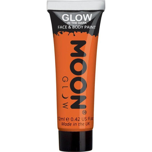 Glow in the Dark Face & Body Paint - Orange 12ml