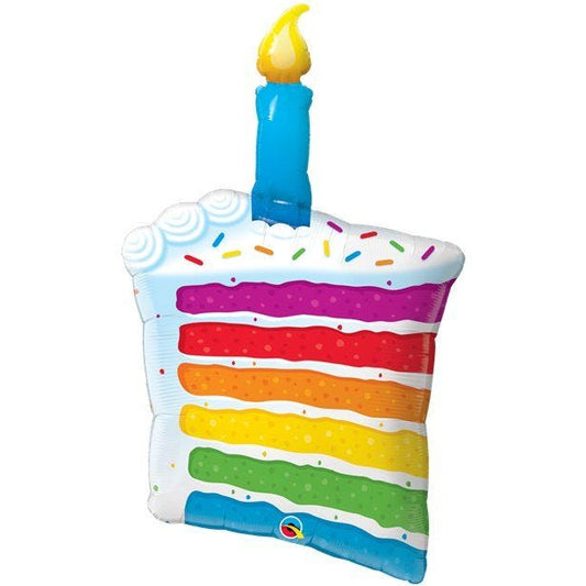 Rainbow Cake Slice Supersize Balloon - 42" Foil