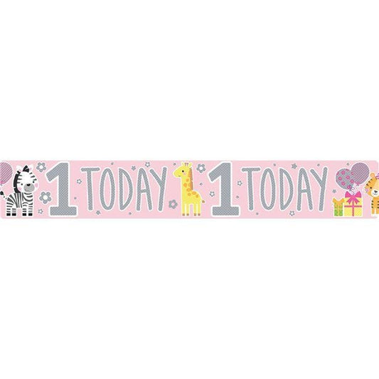 1 Today Pink Foil Banner
