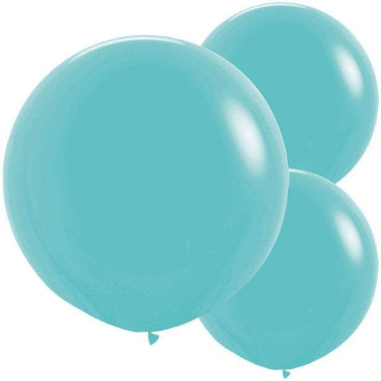 Caribbean Blue Balloons - 24" Latex (3pk)