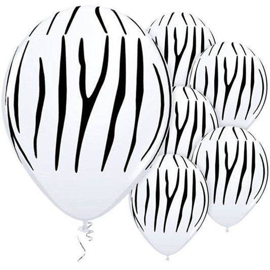 Zebra Stripes Balloons - 11" Latex (25pk)