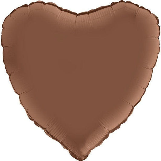 Satin Chocolate Heart Foil Balloon - 18"