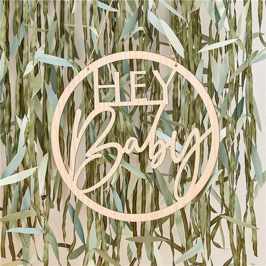 Botanical Baby Wooden Hey Baby Sign - 36cm