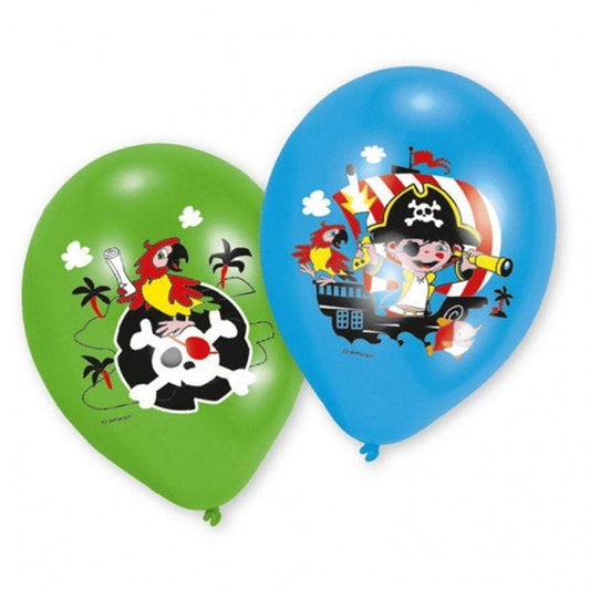 Captain Pirate Latex Balloons - 11" (6pk)