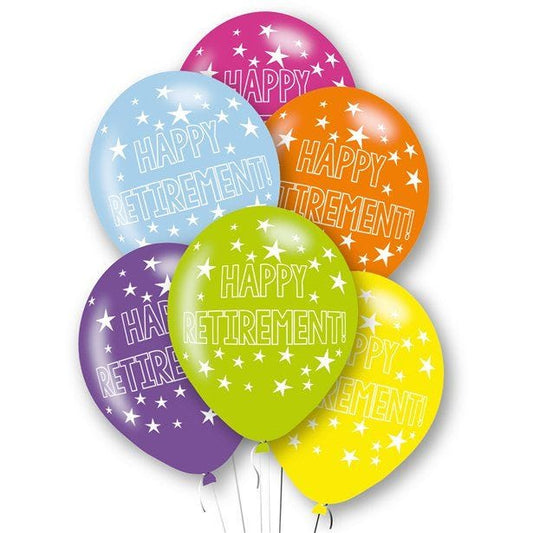Retirement Latex Balloons - 11" (6pk)