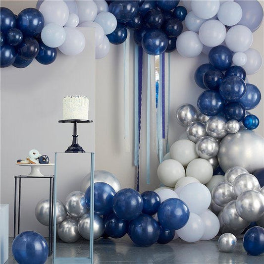 Blue Mix Balloon Arch - 200 Balloons