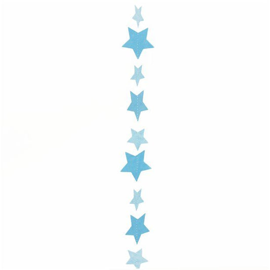 Blue Paper Stars Balloon Tail - 1.2m