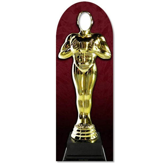 Hollywood Awards Night Golden Statue Stand In Photo Prop - 180m x 61cm