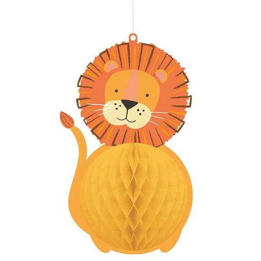 Get Wild Safari Party Lion Honeycomb Decoration