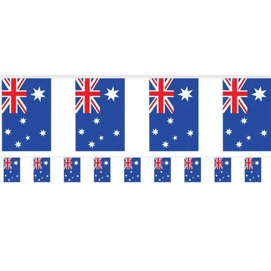 Australian Flag Plastic Bunting - 4m